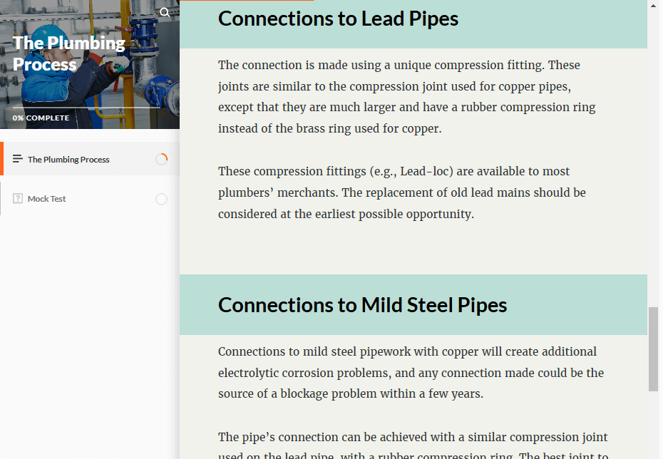 plumbing courses online