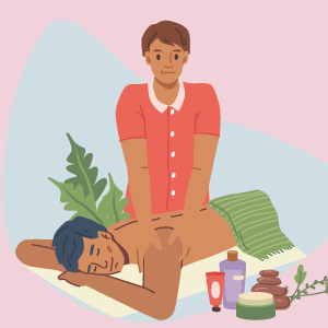 A person administering cupping therapy on another person's back during a clinical cupping therapy course