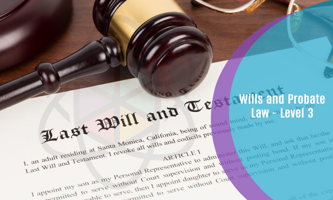 Wills and Probate Law Level 3 One Education