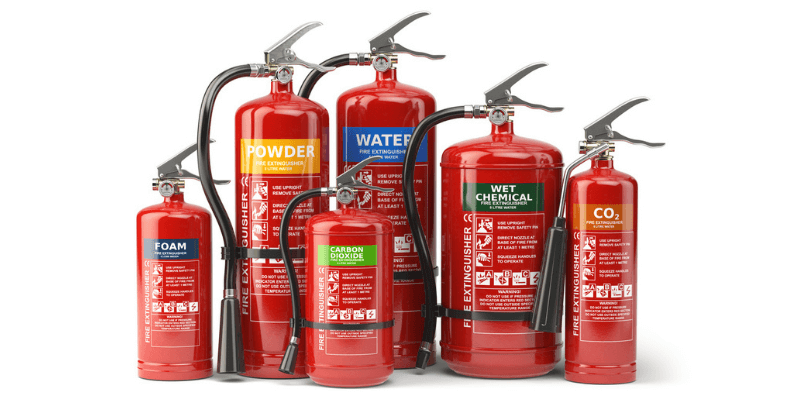 different types of Fire Extinguishers