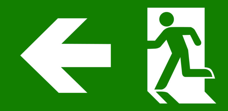 Fire Exit and Escape route signs