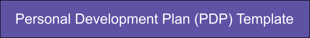 personal development action plan: pdp template