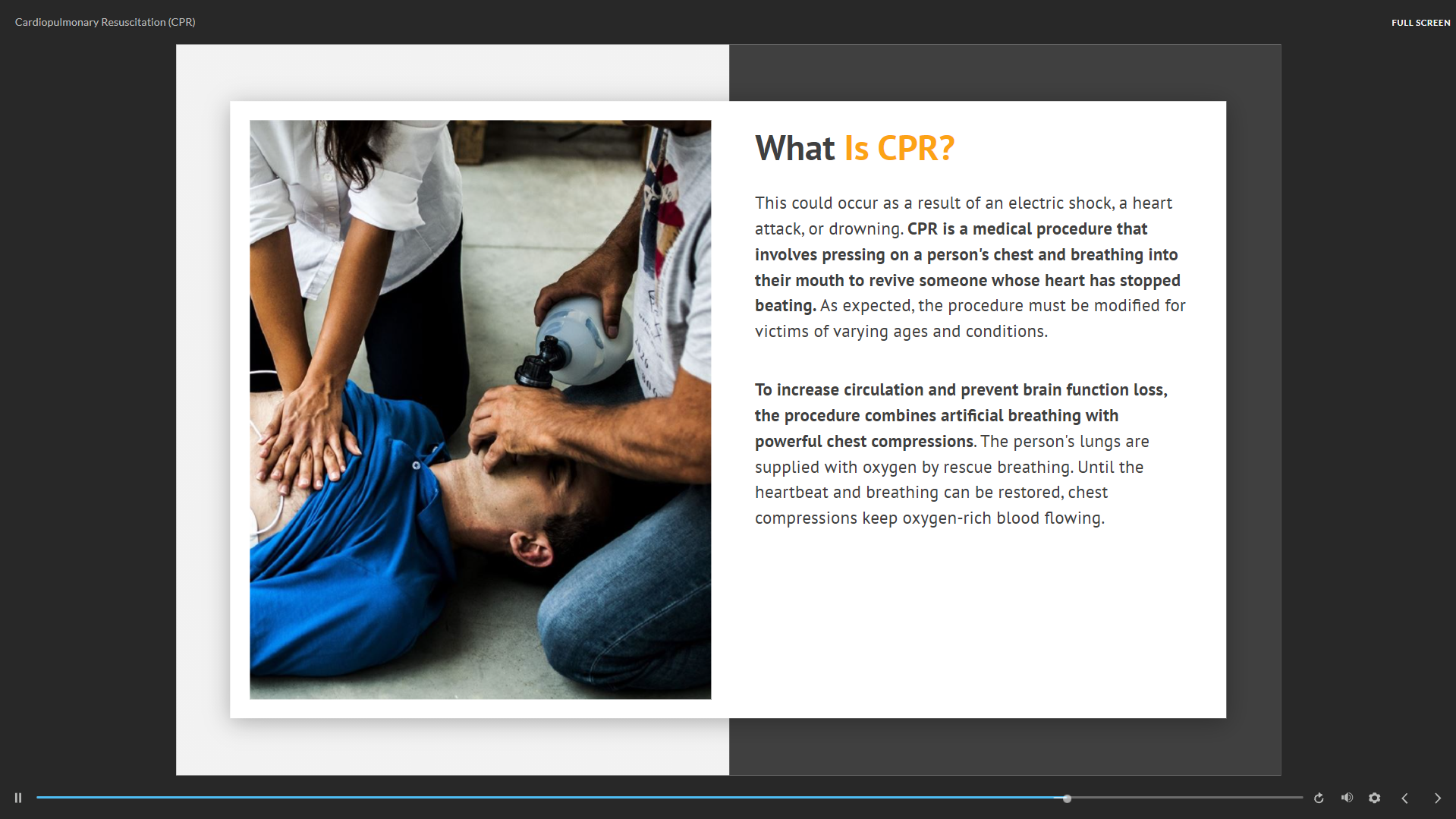 Oxygen First Aid Training Online Course One Education