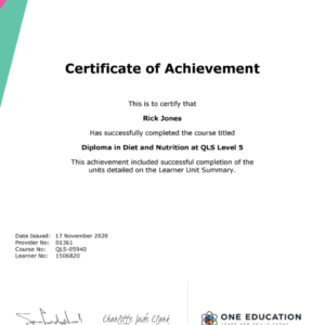 EXAMPLE - QLS Certificate 2020 1