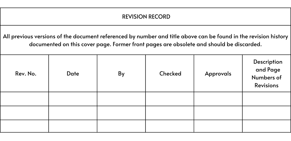 Method Statement Template