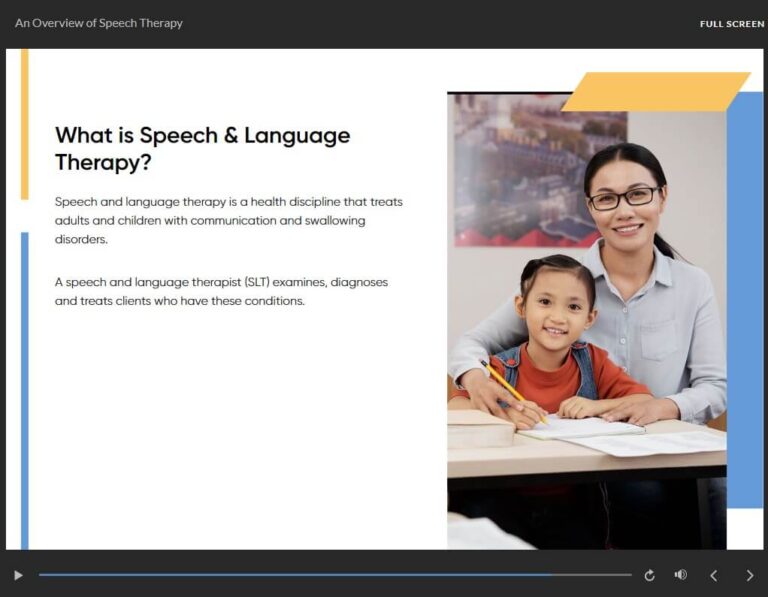 What is Speech & Language Therapy
