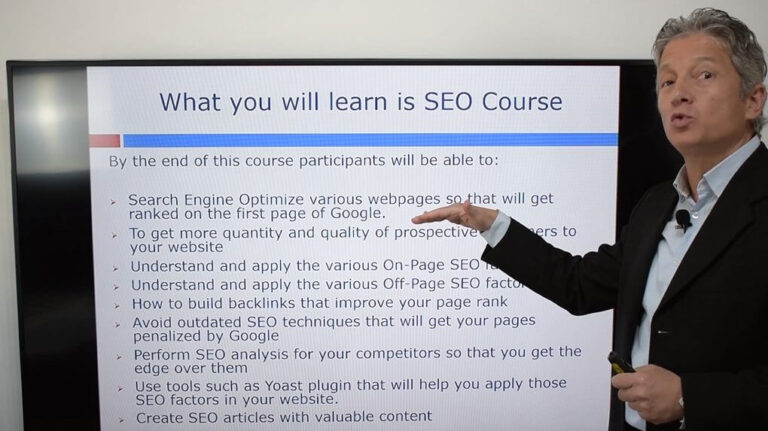 What you will learn is SEO Course