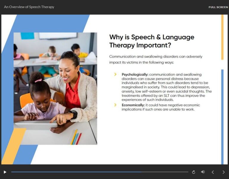 Why is Speech & Language Therapy Important