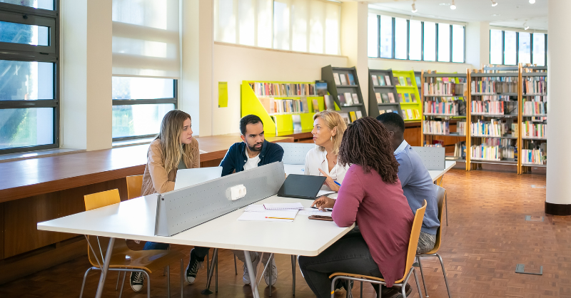 Modern campus library