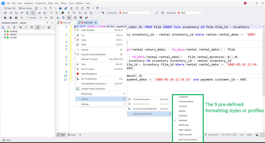 Code Formatting
