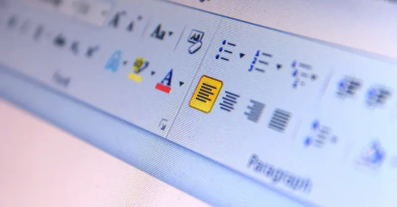 Microsoft Word toolbar overview for beginners with formatting tools like font styles, alignment, and text highlight options