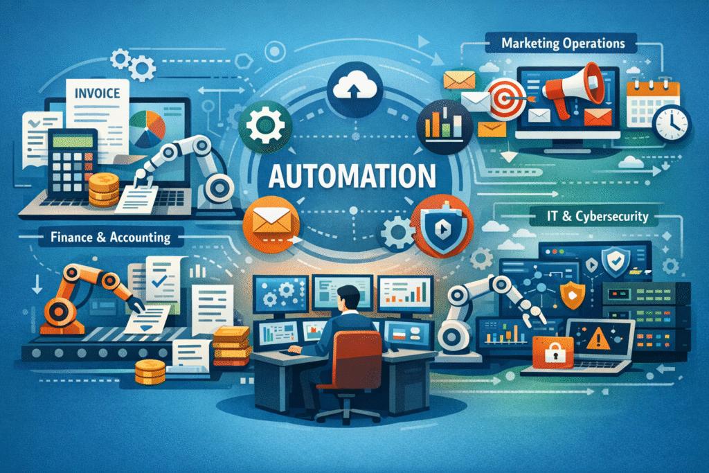 Automation in finance, marketing, and IT