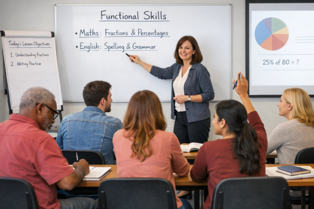 Functional Skills classroom in session