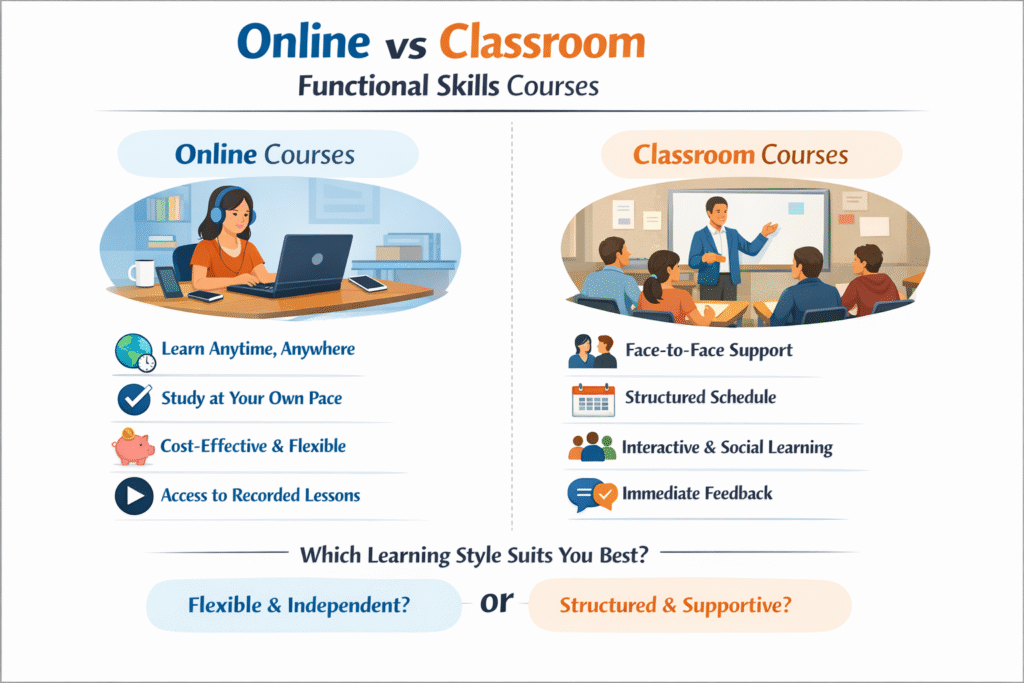 Online vs classroom courses comparison