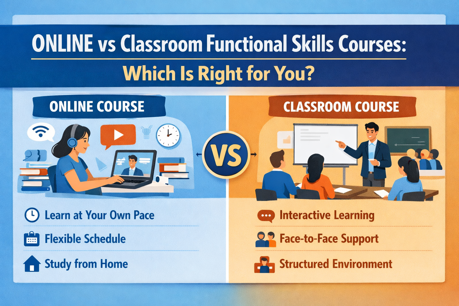 Online vs Classroom Functional Skills Courses: Which Is Right for You?