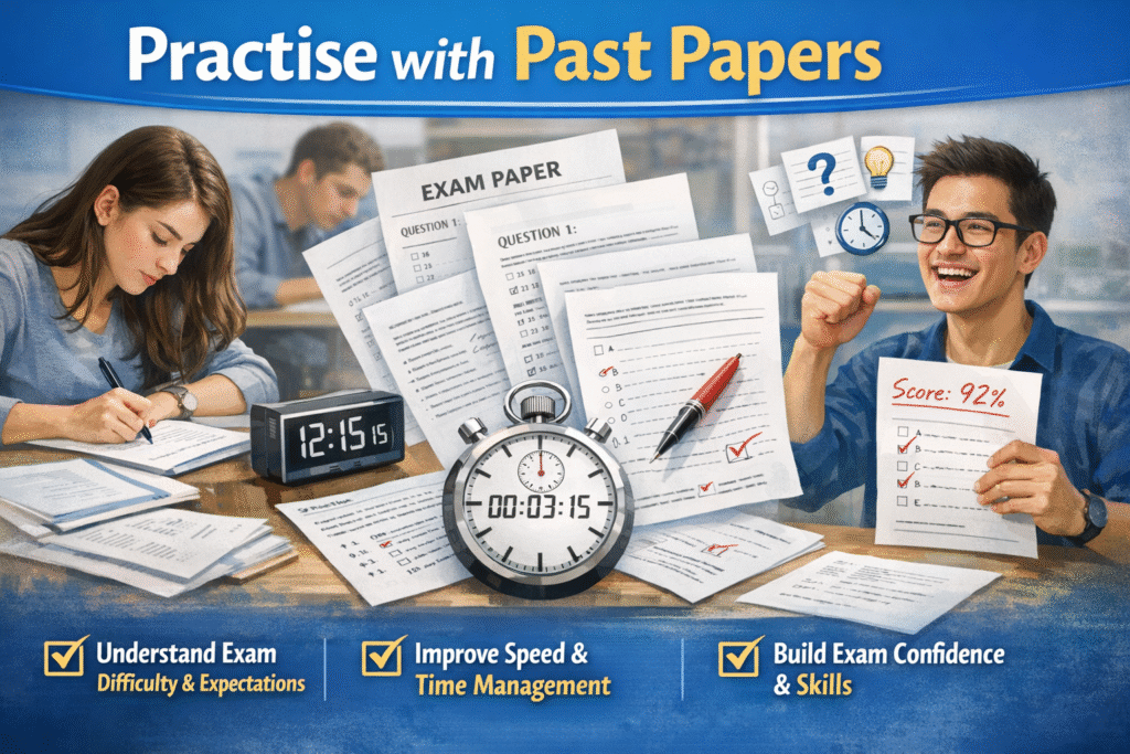 Practicing with past papers for success