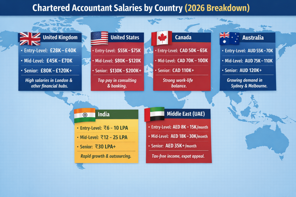 Chartered Accountant Salaries by Country