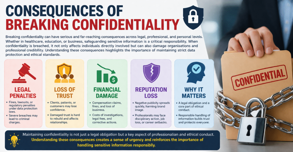 Consequences of breaking confidentiality