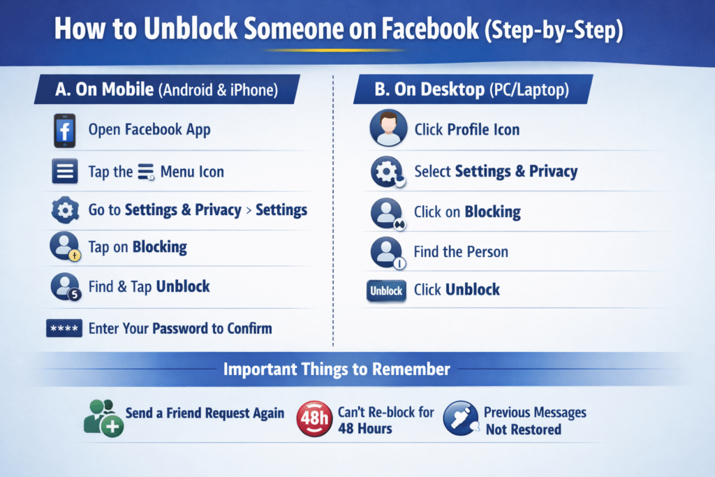 How to Unblock Someone on Facebook