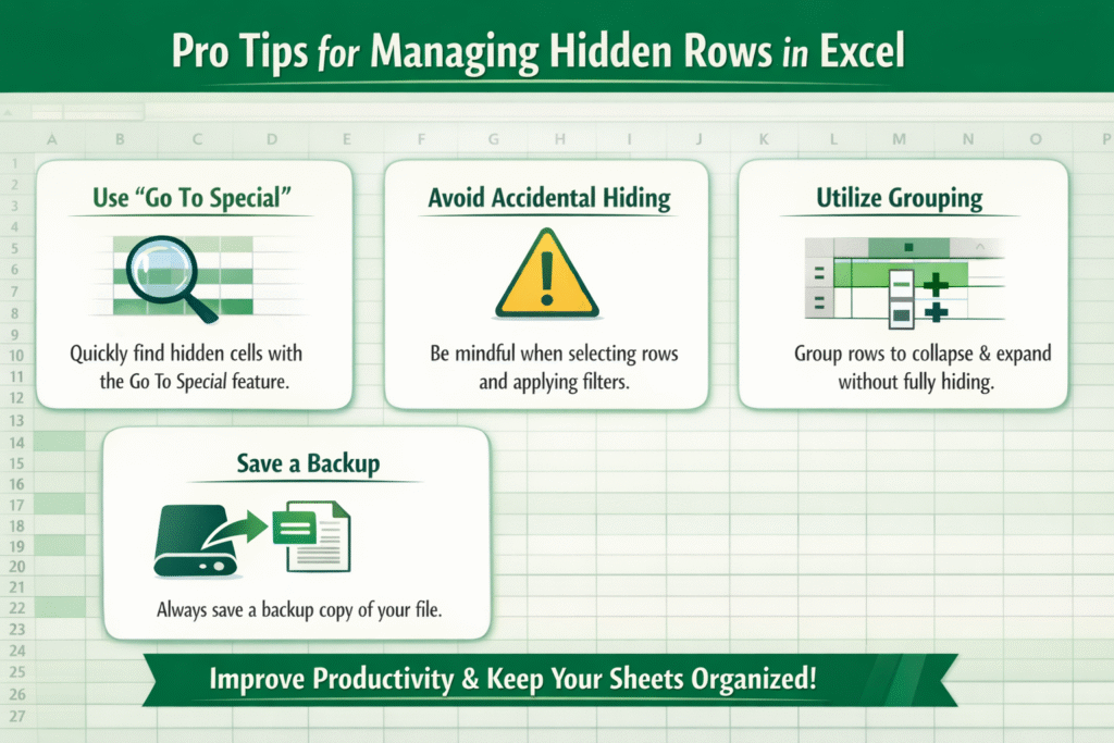 Pro Tips for Managing Hidden Rows in Excel