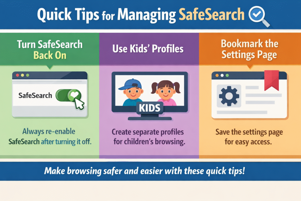 Quick tips for managing SafeSearch