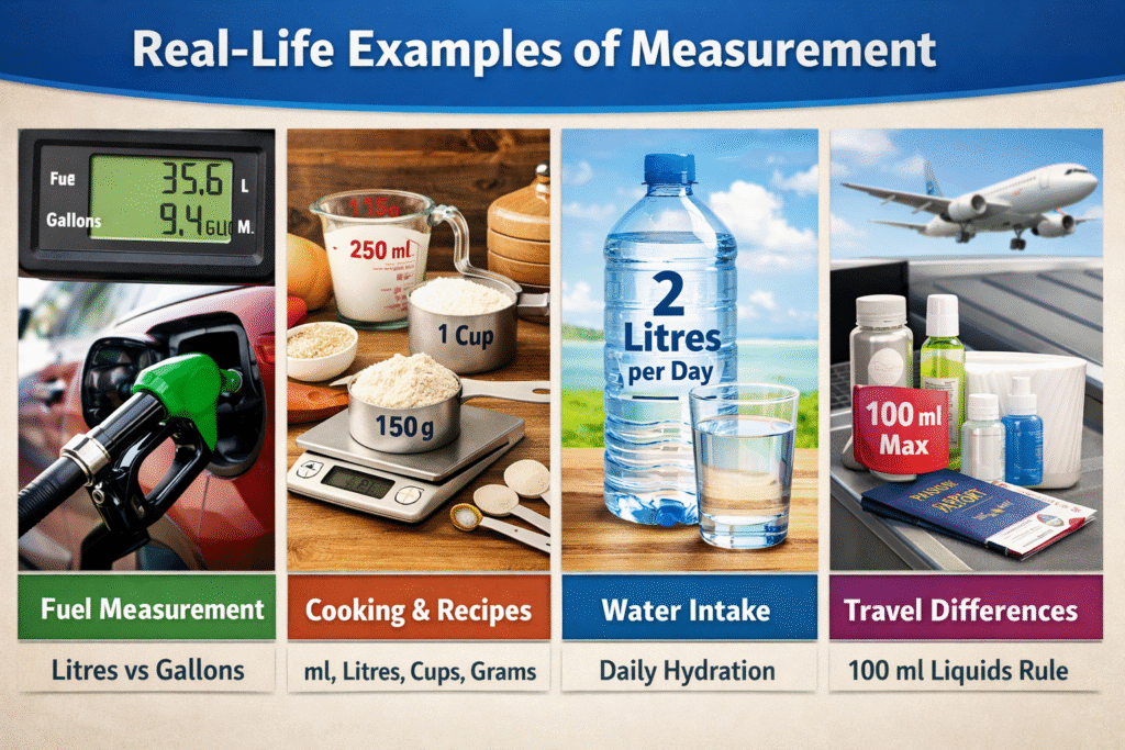 Real-life measurement examples in everyday life