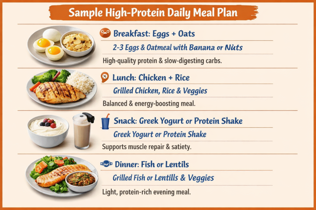 Sample High-Protein Daily Meal Plan