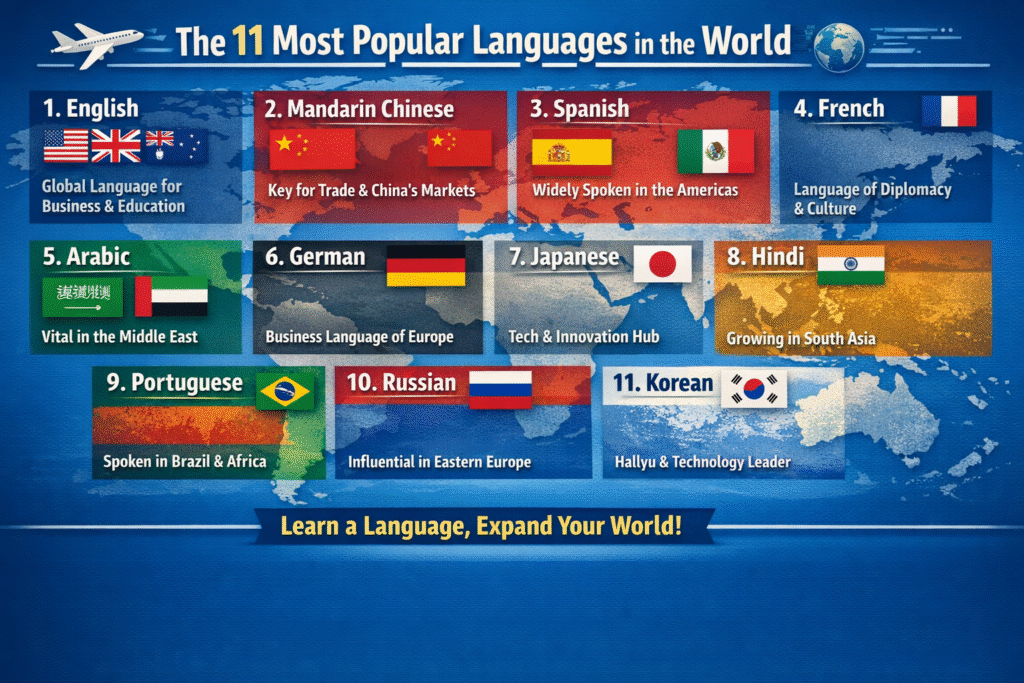 The 11 Most Popular Languages to Learn for Global Success