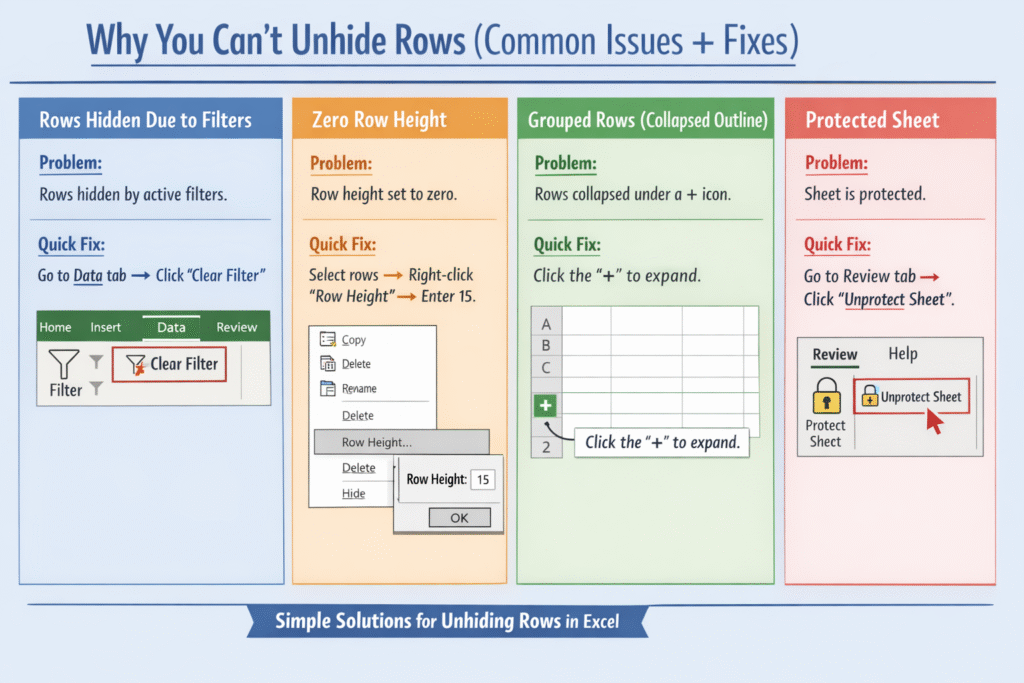 Why You Can’t Unhide Rows