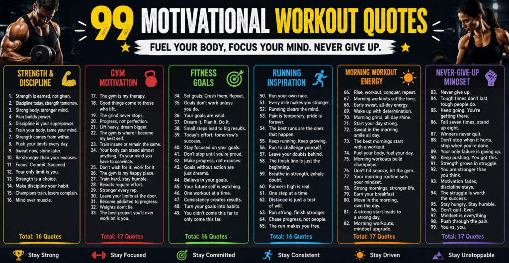 99 Motivational Workout Quotes