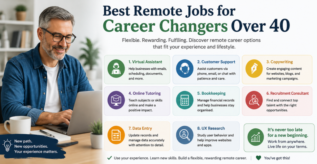 Career Change at 40 in the UK: Best Jobs, Tips, and Retraining Options