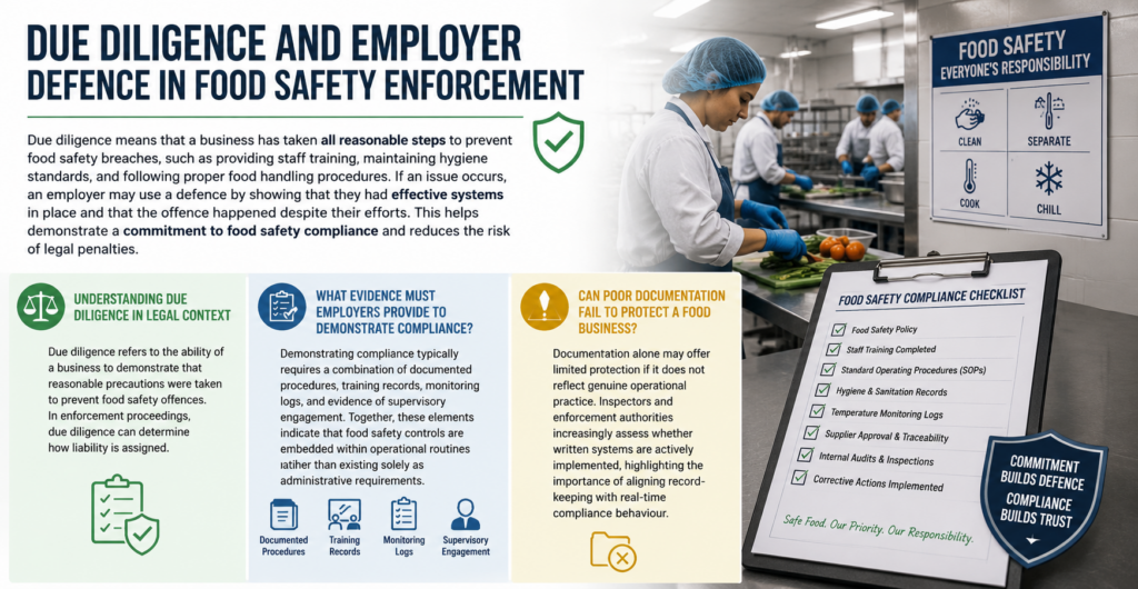 Due Diligence and Employer Defence in Food Safety Enforcement