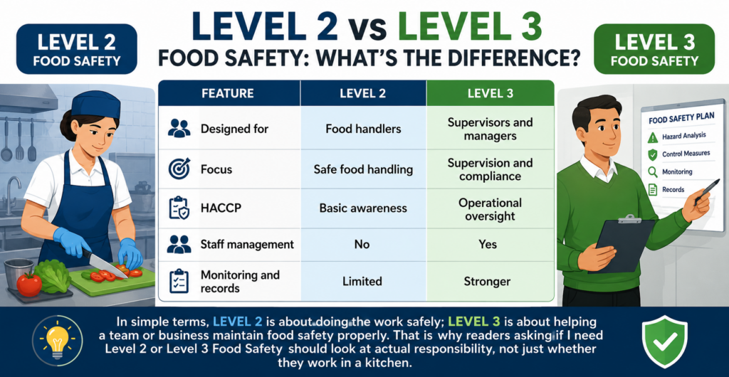 Level 2 vs Level 3 Food Safety