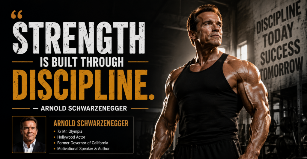 Strength through discipline, success tomorrow