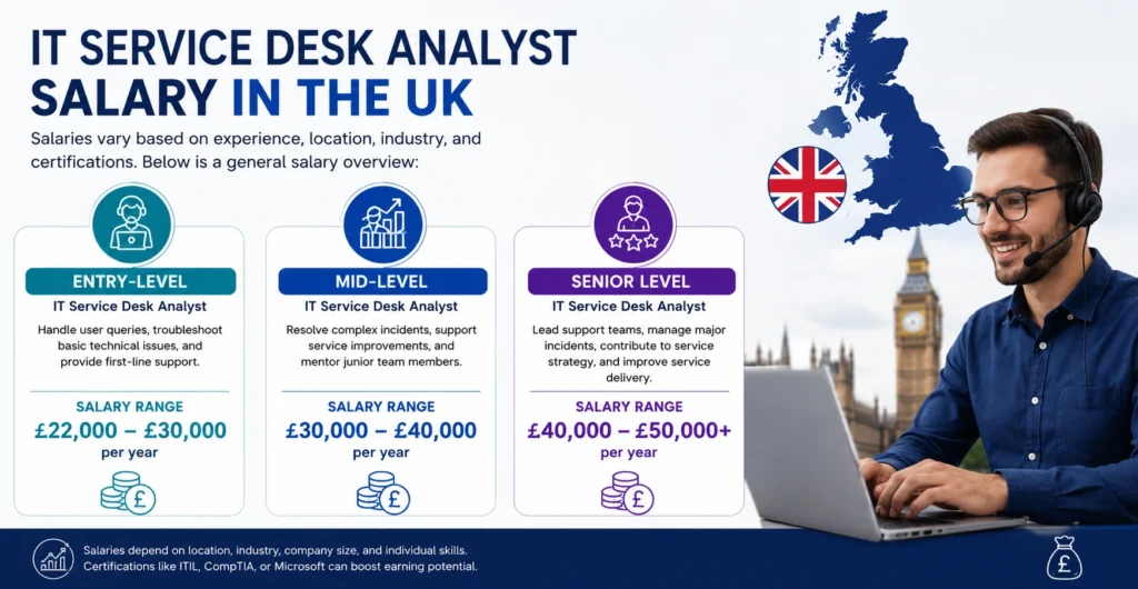 IT Service Desk Analyst Salary in the UK